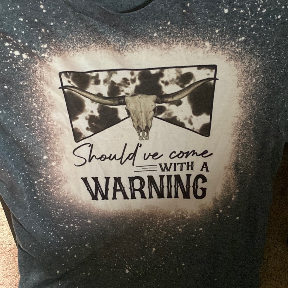 Bleached effect graphic T-shirt